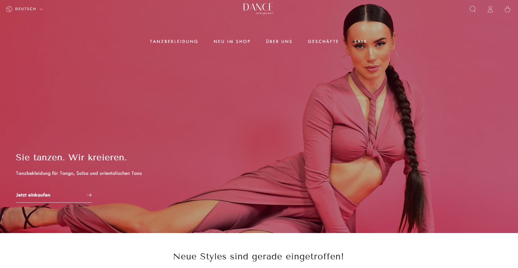 Dance Every Wear website screenshot Dance Every Wear website screenshot