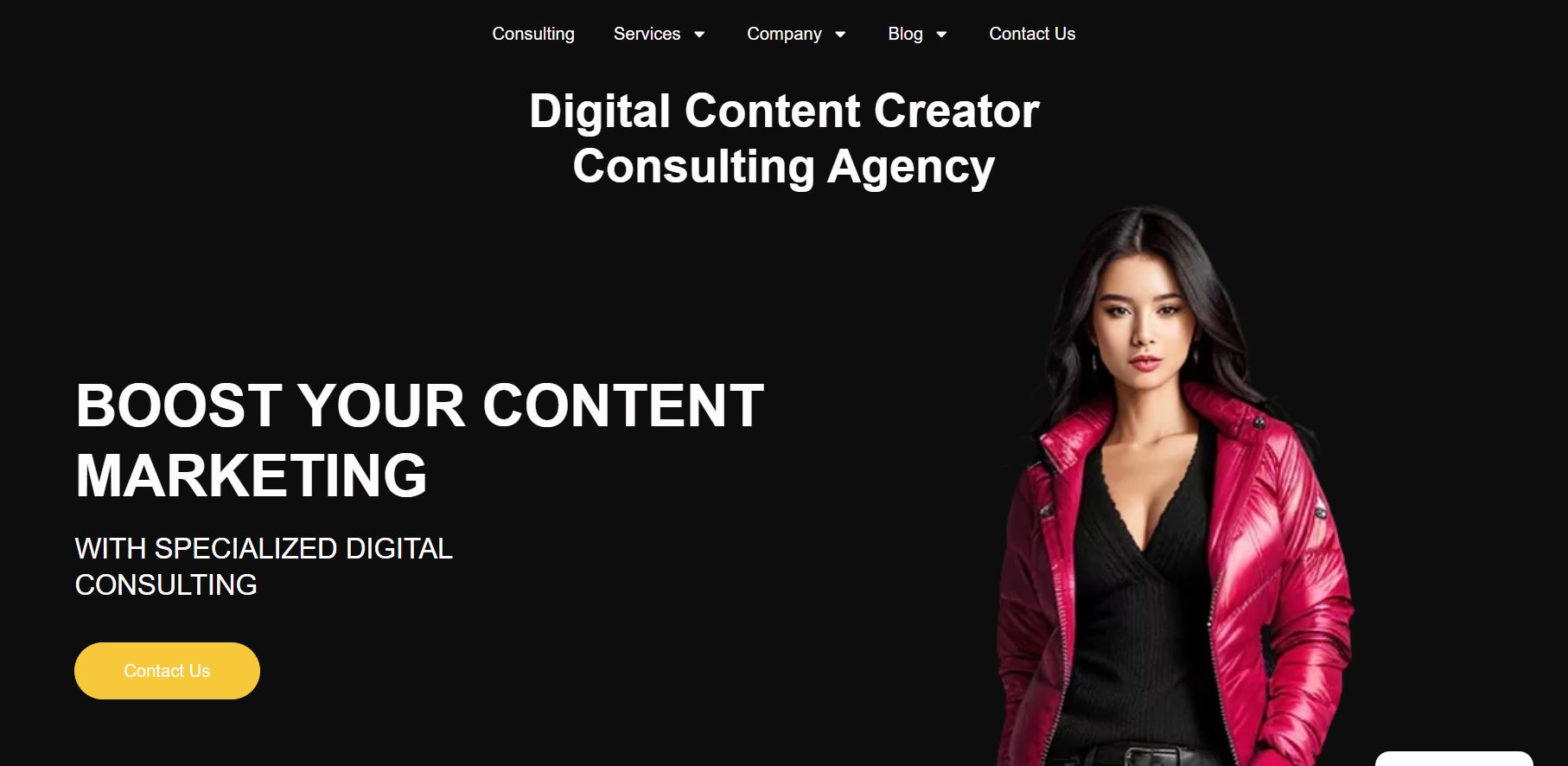 Digital Content Creator website screenshot Digital Content Creator website screenshot