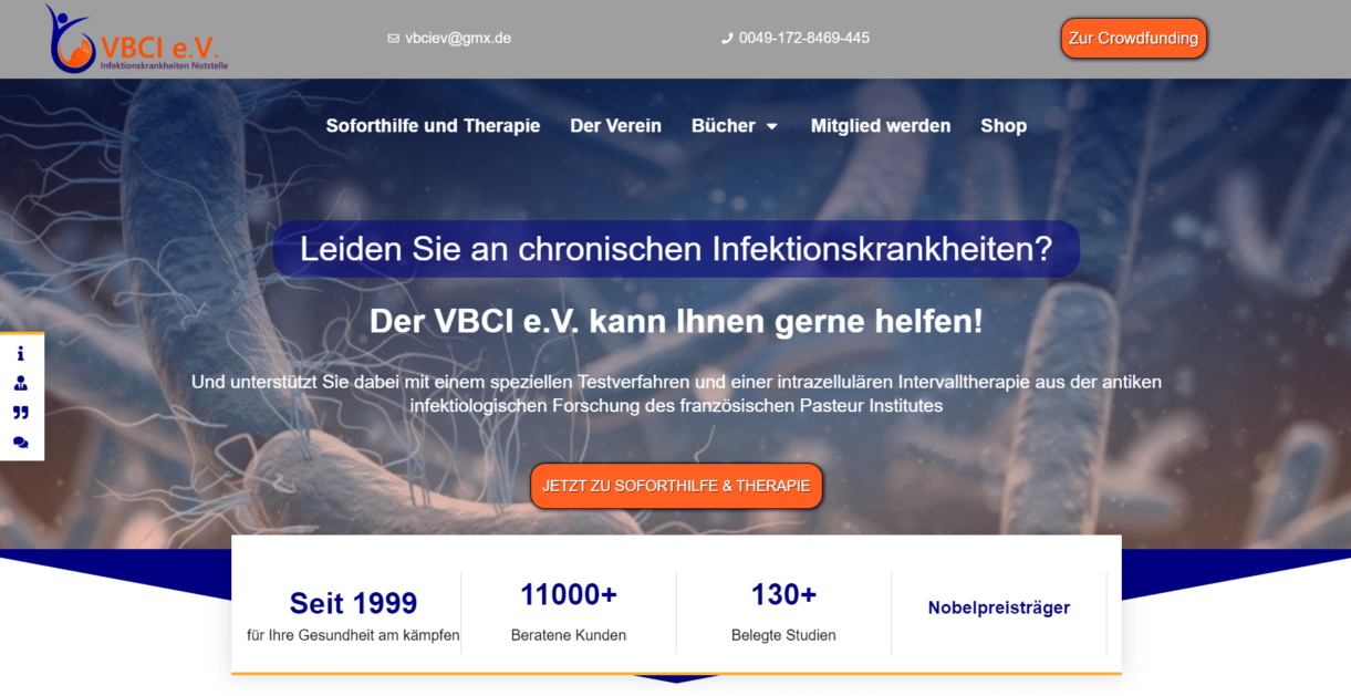 VBCI e.V. website screenshot VBCI e.V. website screenshot